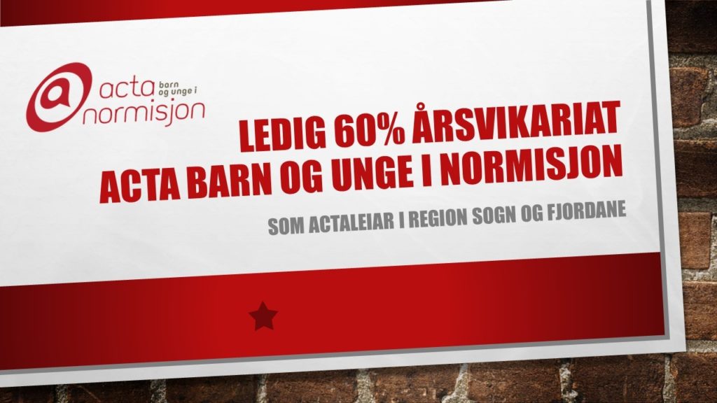 Ledig stilling som vikar i Acta